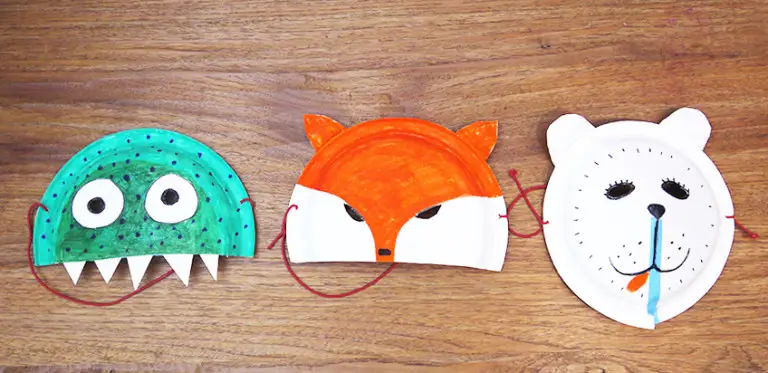  Foto zu Masken aus Papptellern für Fasching oder Karneval 