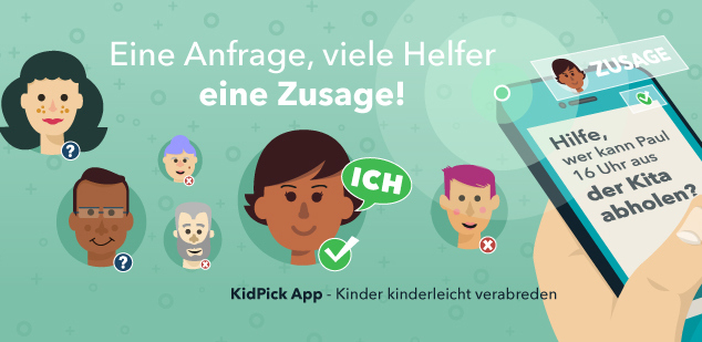 Kid Pick – die App zum Kinder organisieren – keine Werbung, aus reiner Freundschaft