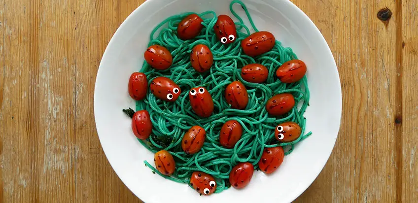 Pasta „Marienkäfer im Gras“ – Schnelle kreative Küche für Kinder