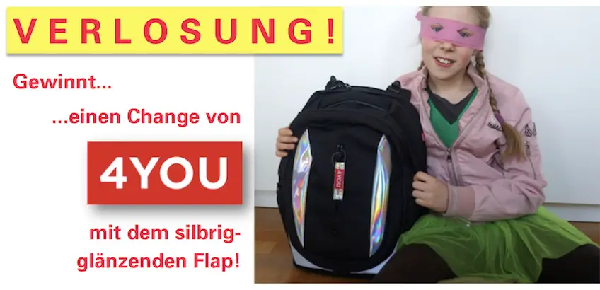 Anzeige mit Verlosung * Schulrucksack. Der neue Change von 4YOU. Change your life. Change your backpack.