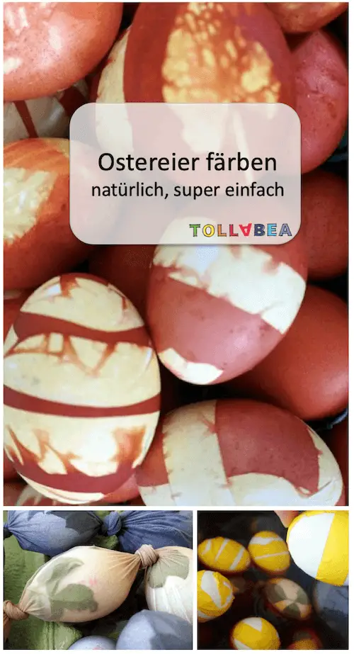 Zu Ostern Eier natürlich färben mit Zwiebelschalen und Blättern oder ...