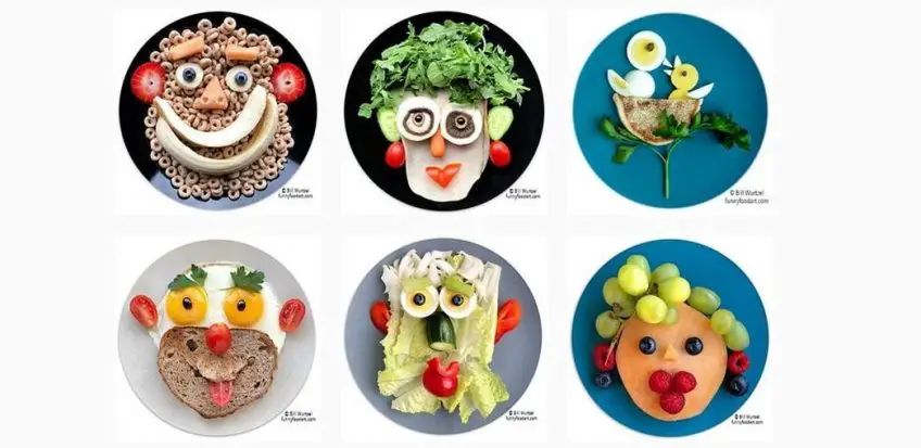 10 Tipps für lustige Essensgesichter bei Funny Food Art