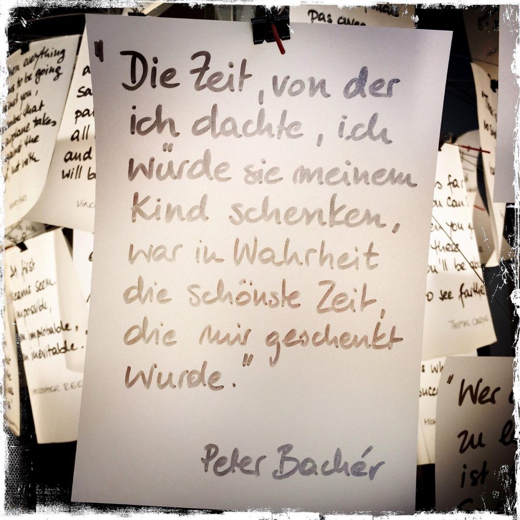 Aufmerksamkeit und Zeit für Kinder haben Die Spanne zwischen dem, was