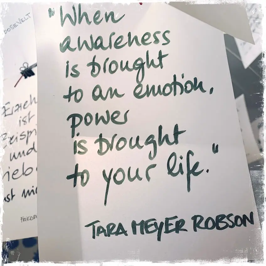 Zitat von Tara Meyer Robson. When awareness is brought to an emotion, power is brought to your life.