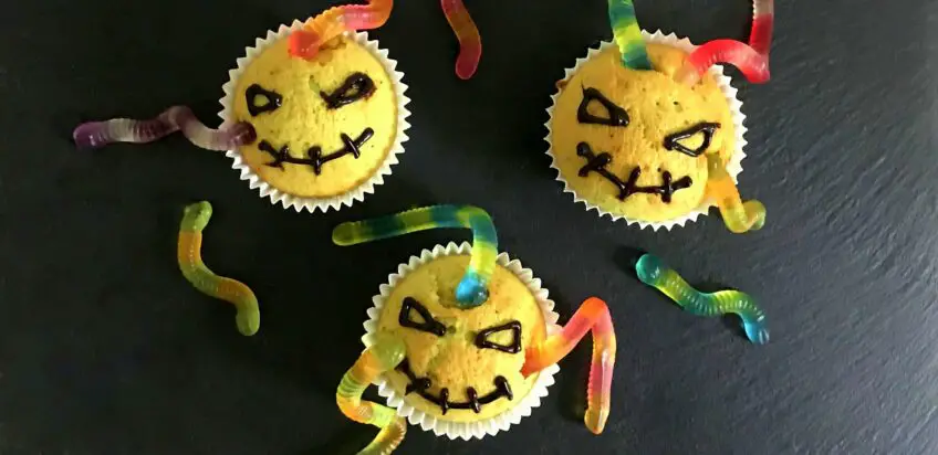 Gruselige Matcha-Halloween Muffins