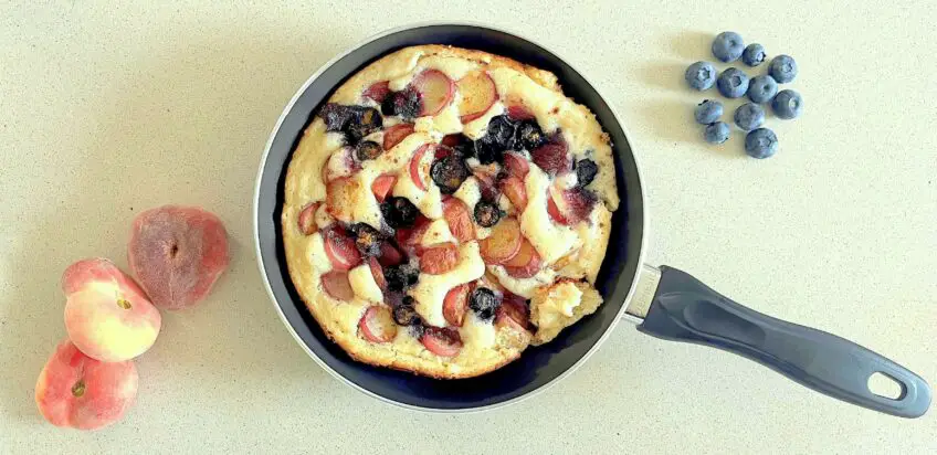 Obstkuchen in der Pfanne  backen – ganz ohne Ofen!