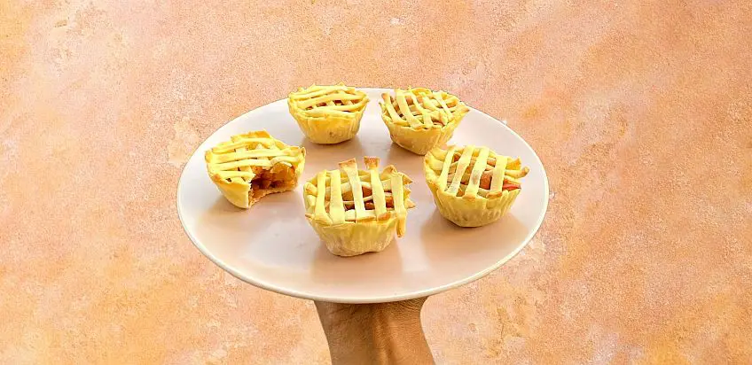 Apple Pie-Muffins aus Flammkuchenteig